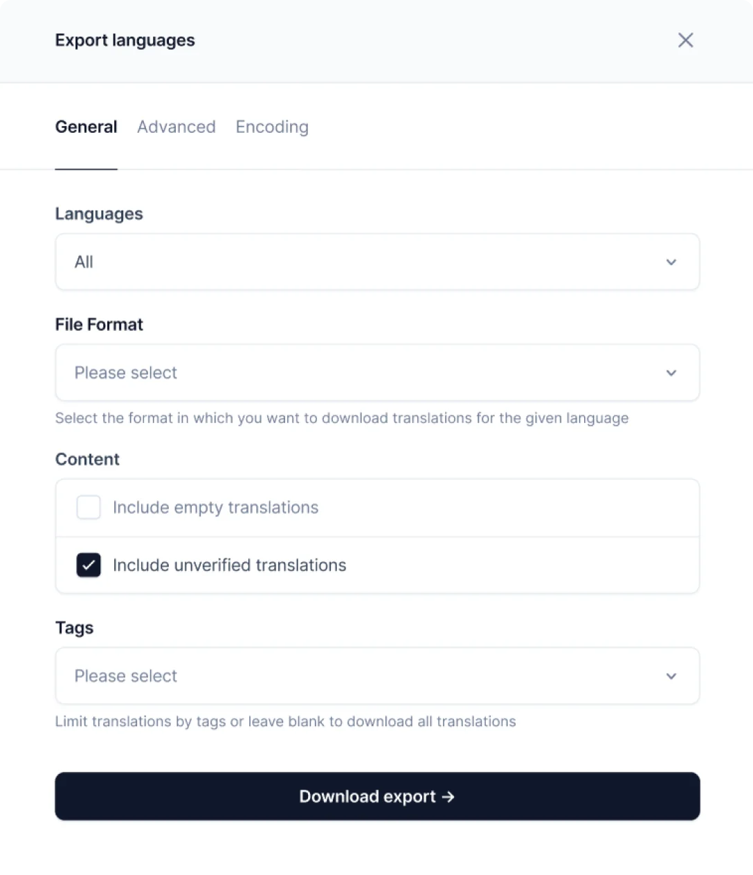 downloading files in Centus