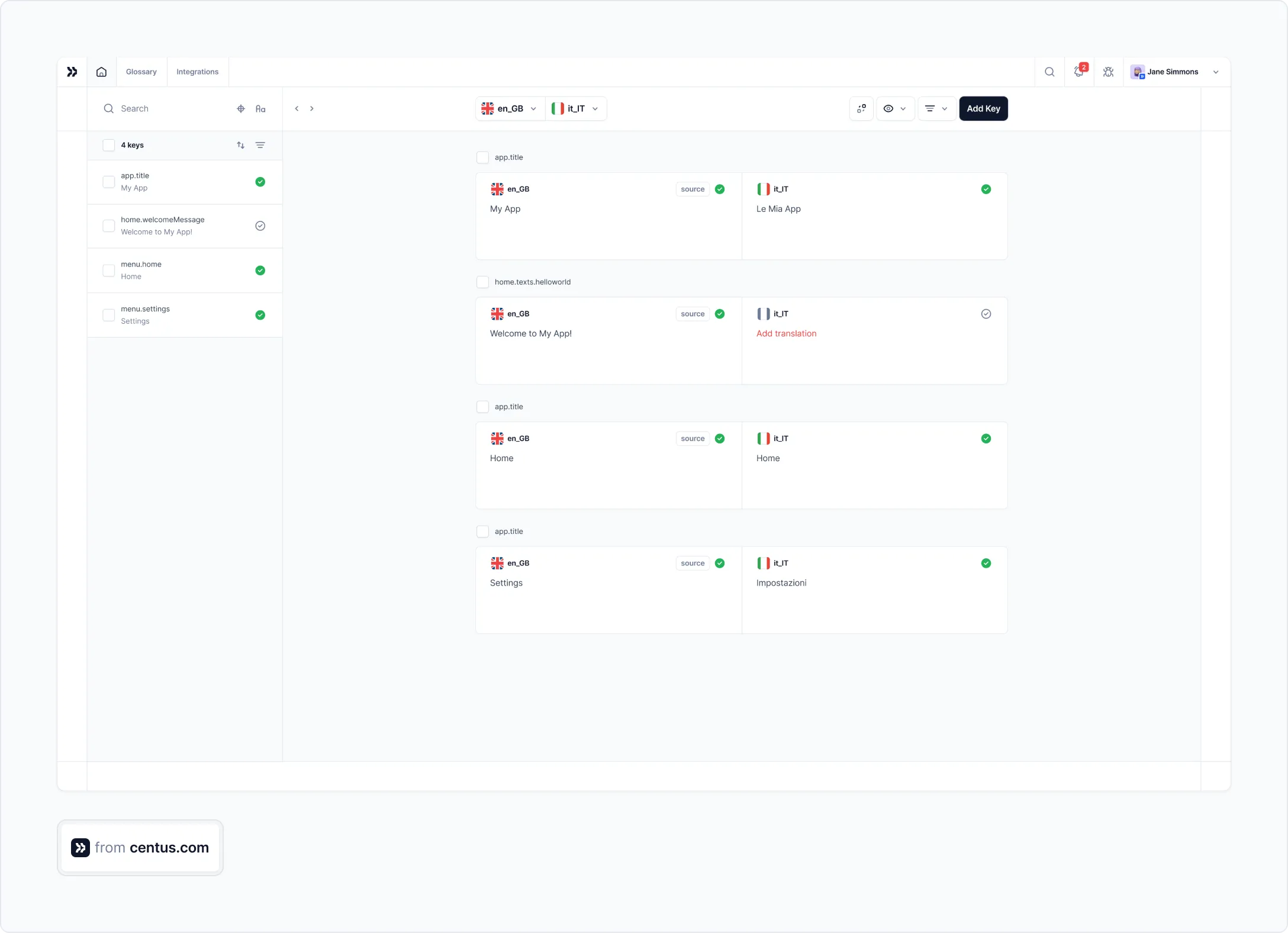 segmented Excel file in Centus TMS