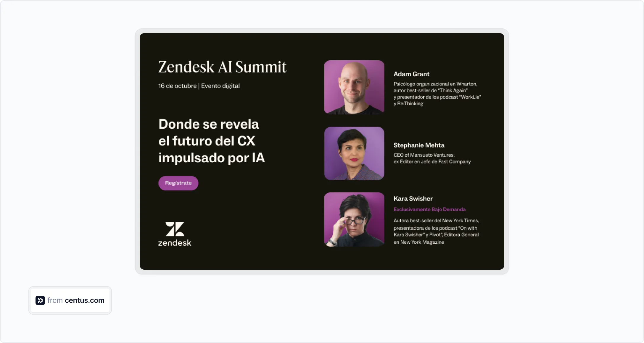 Zendesk webinar ad