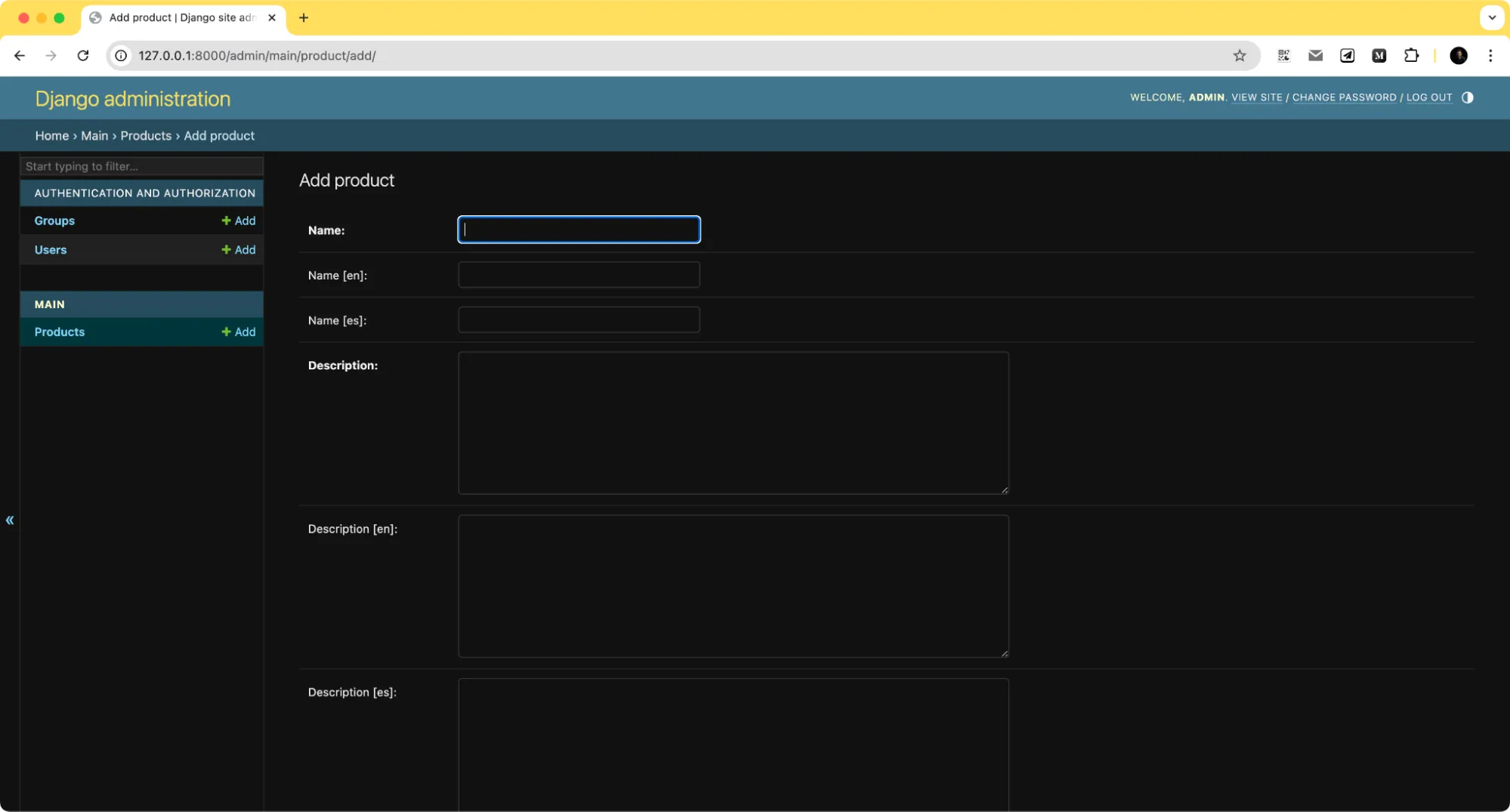 adding new fieldsd to the admin panel