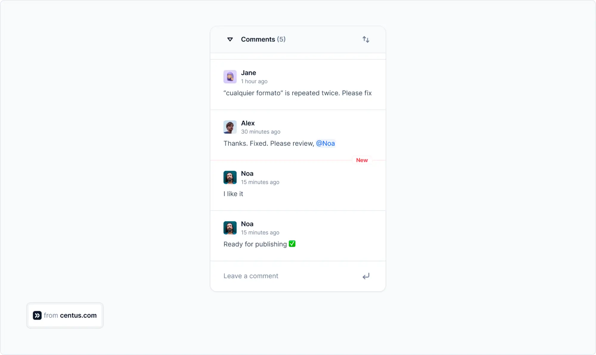 commenting feature in Centus.webp