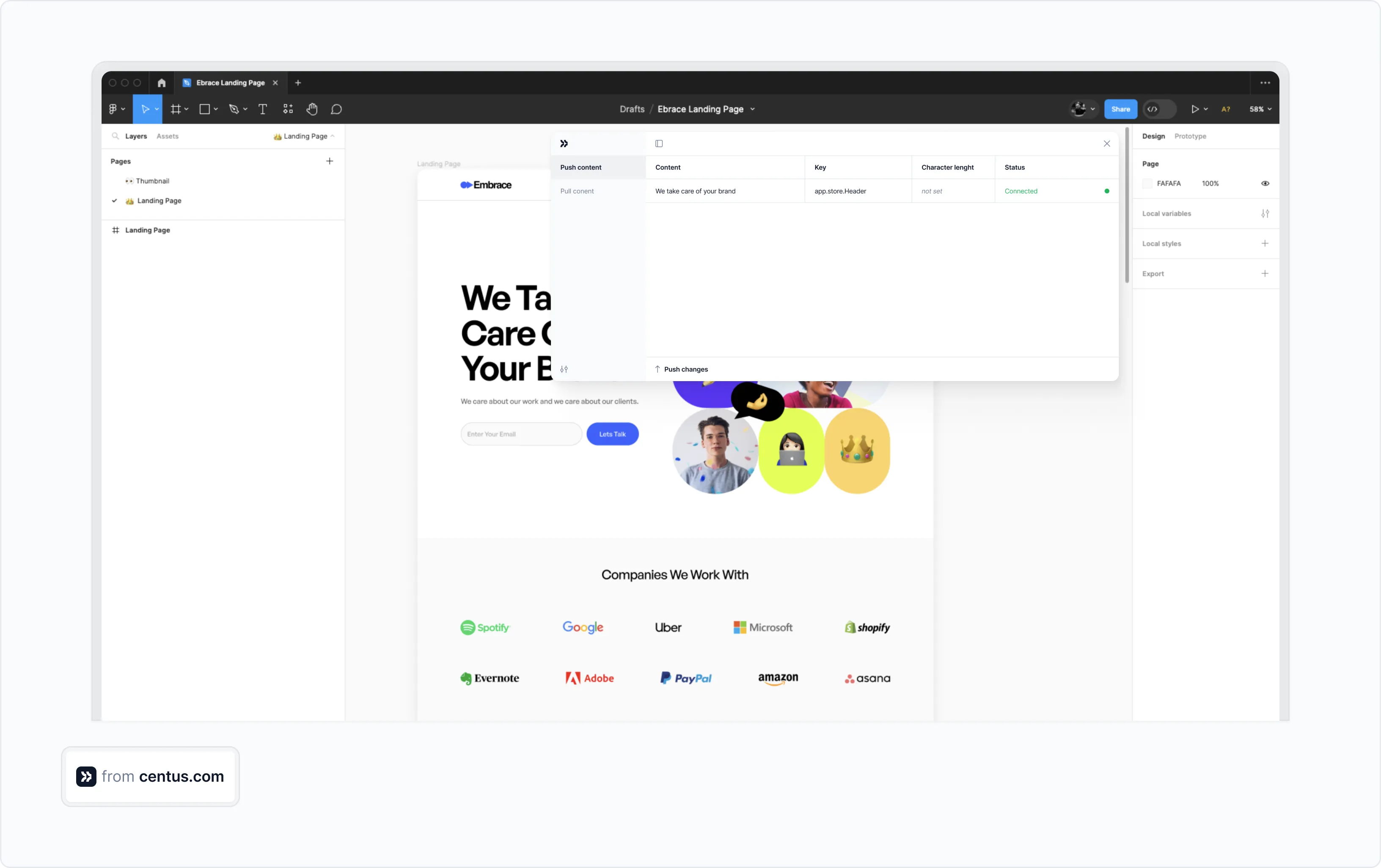 localizing images with the help of Centus-Figma integration