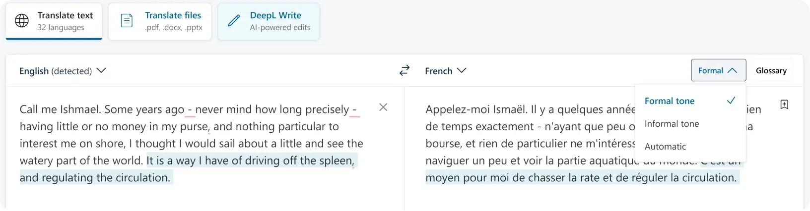 واجهة مستخدم مترجم DeepL.webp