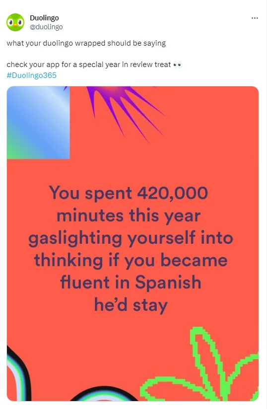 A screenshot of a taunting Duolingo’s X post