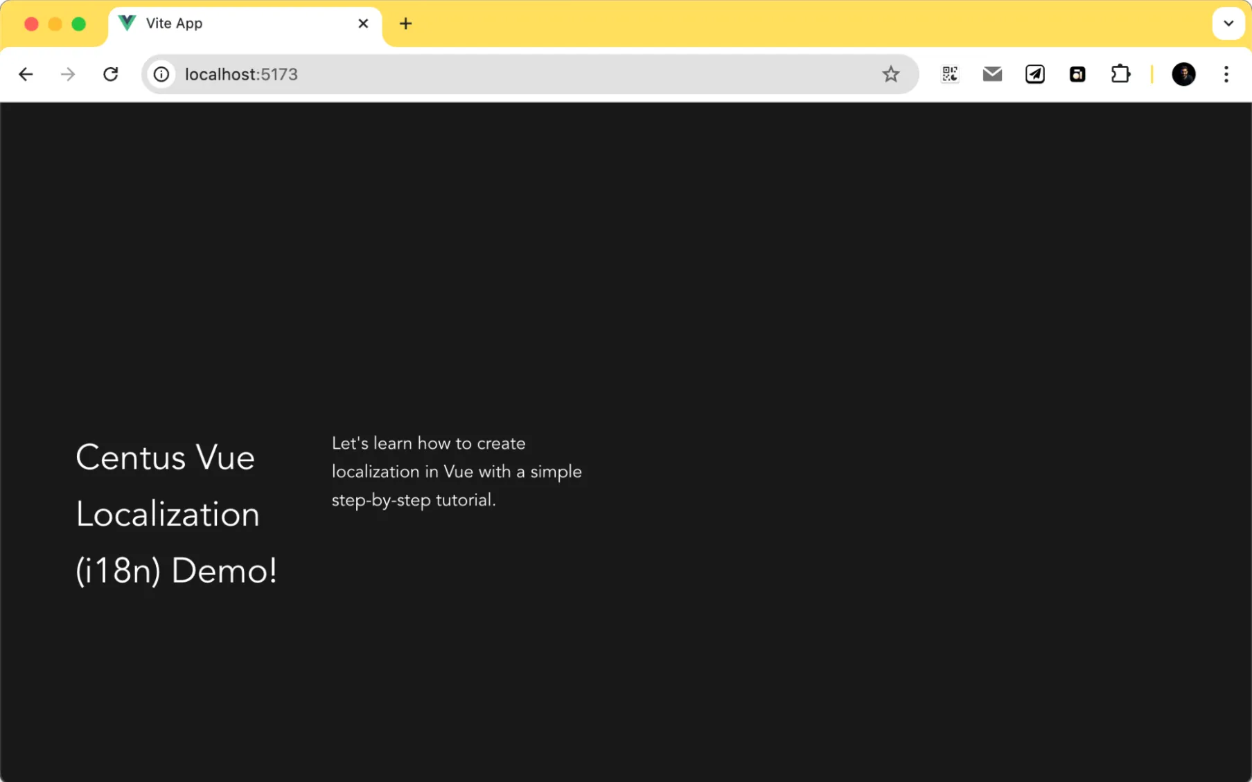 Centus Vue localization demo