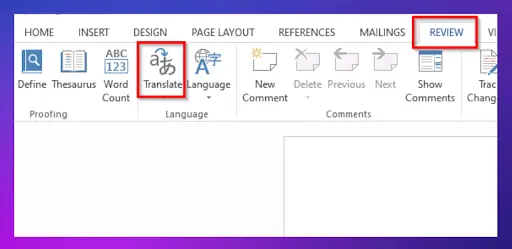 how to translate a docx document