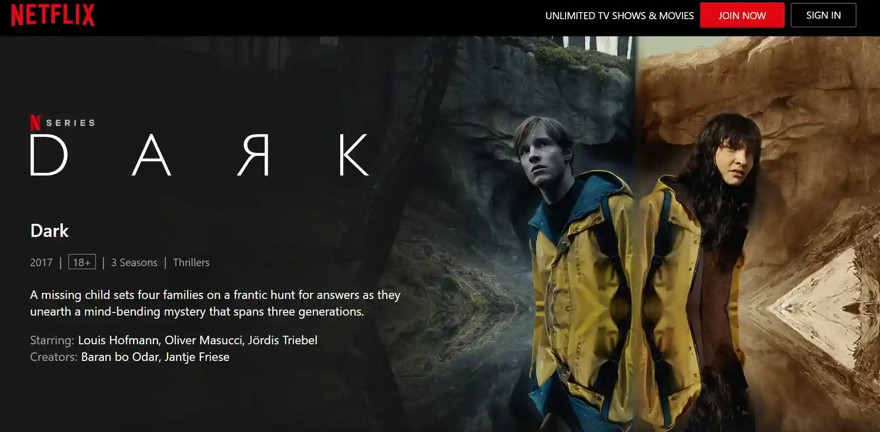 Screenshot of Dark on Netflix