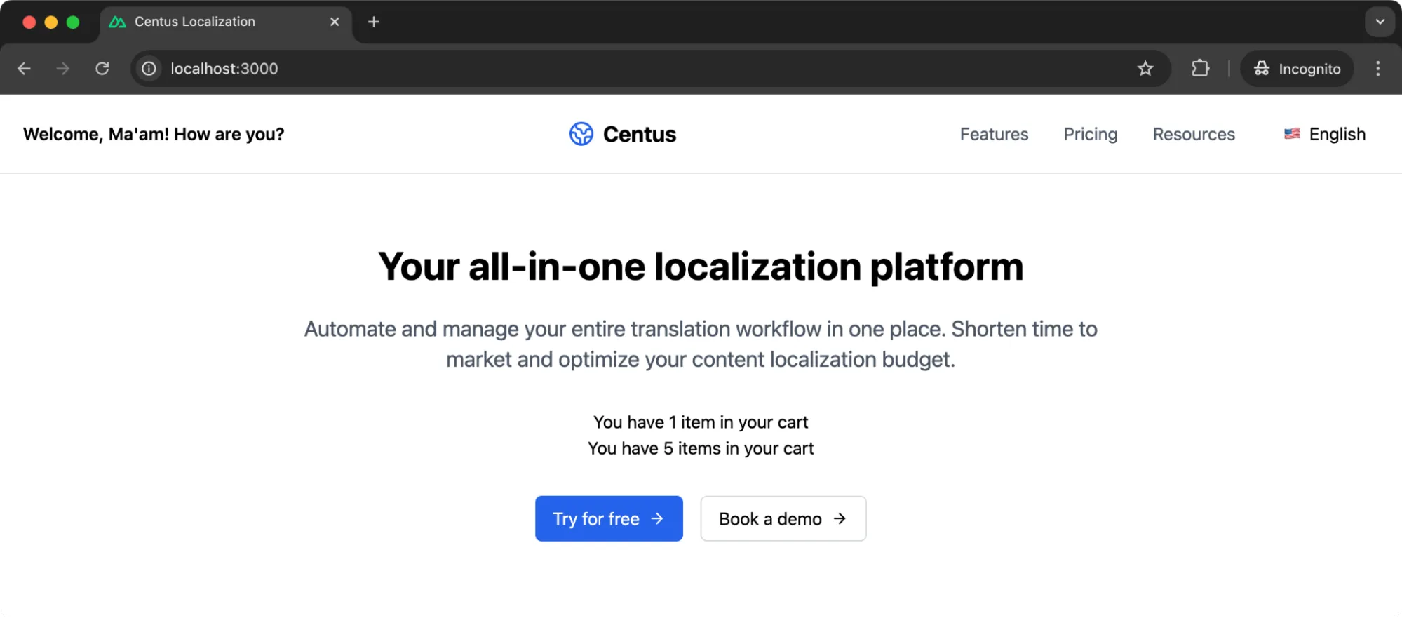 gendered sentences in a TMS
