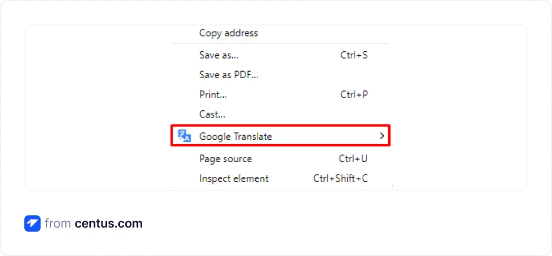 how to translate a website in Opera