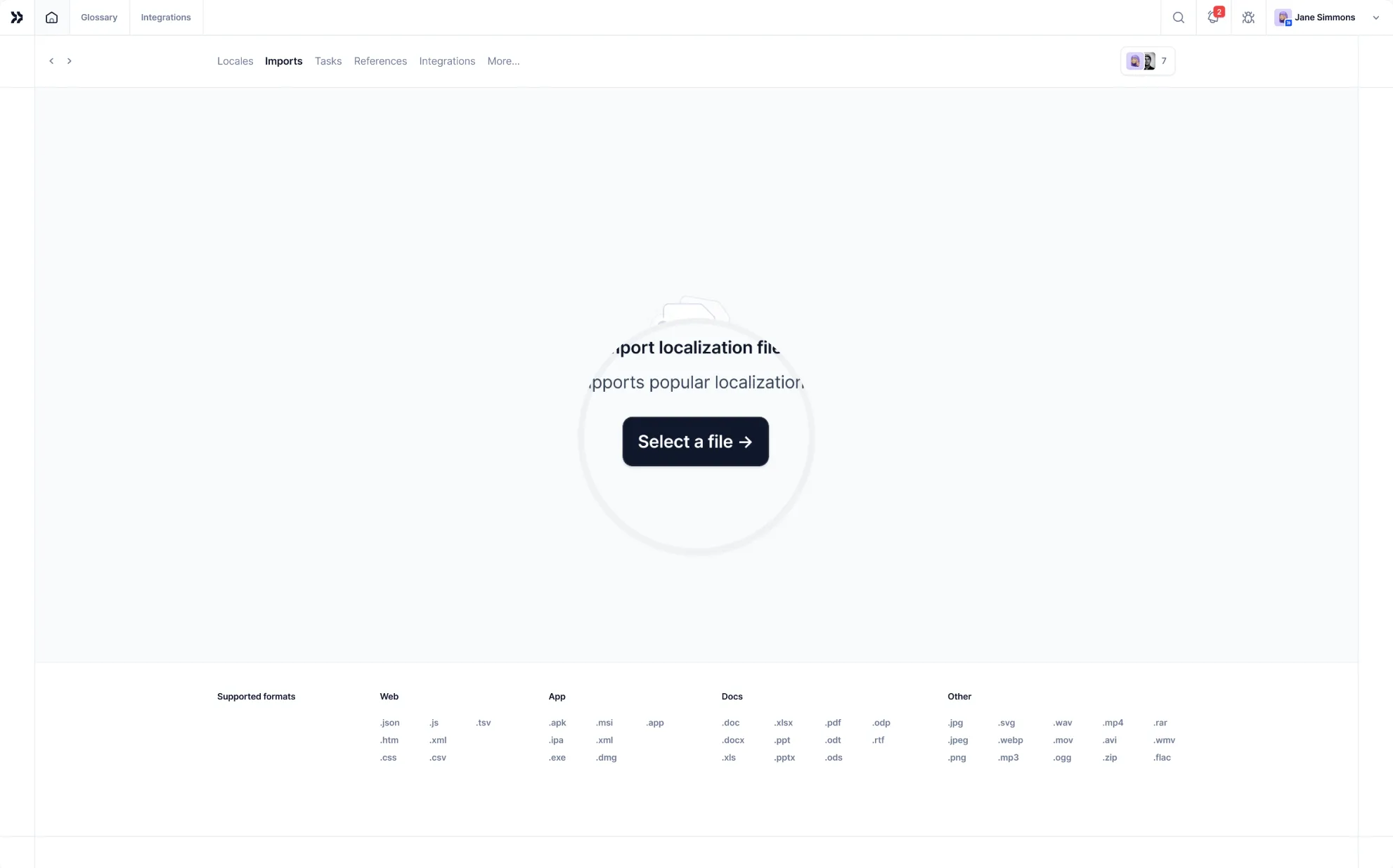 importing PO files to Centus