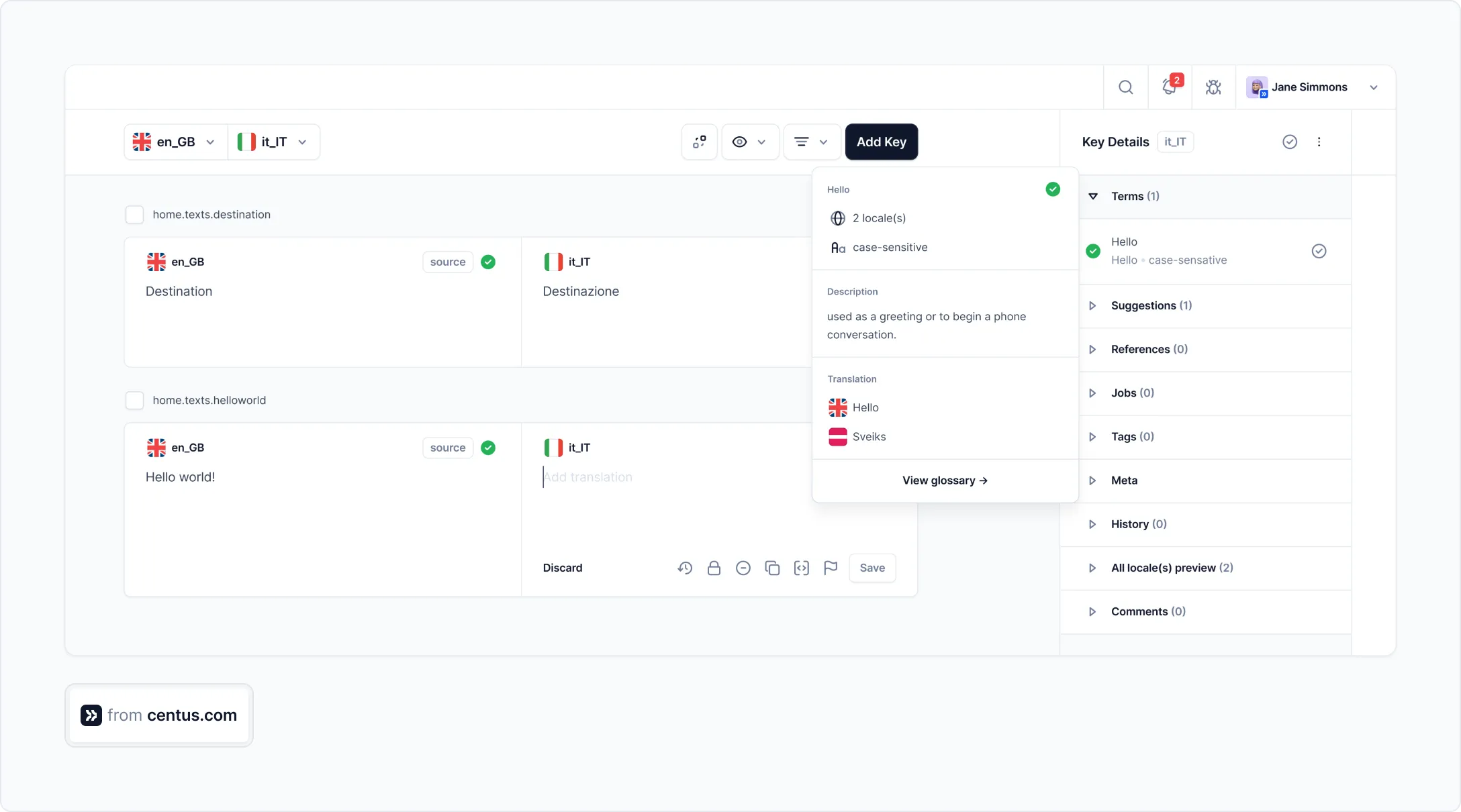 terminology management in TMS