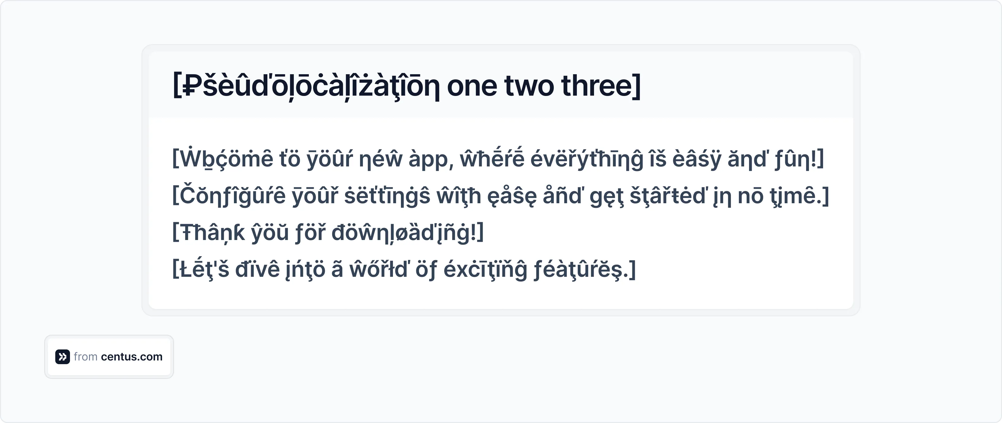 Pseudo-translation testing