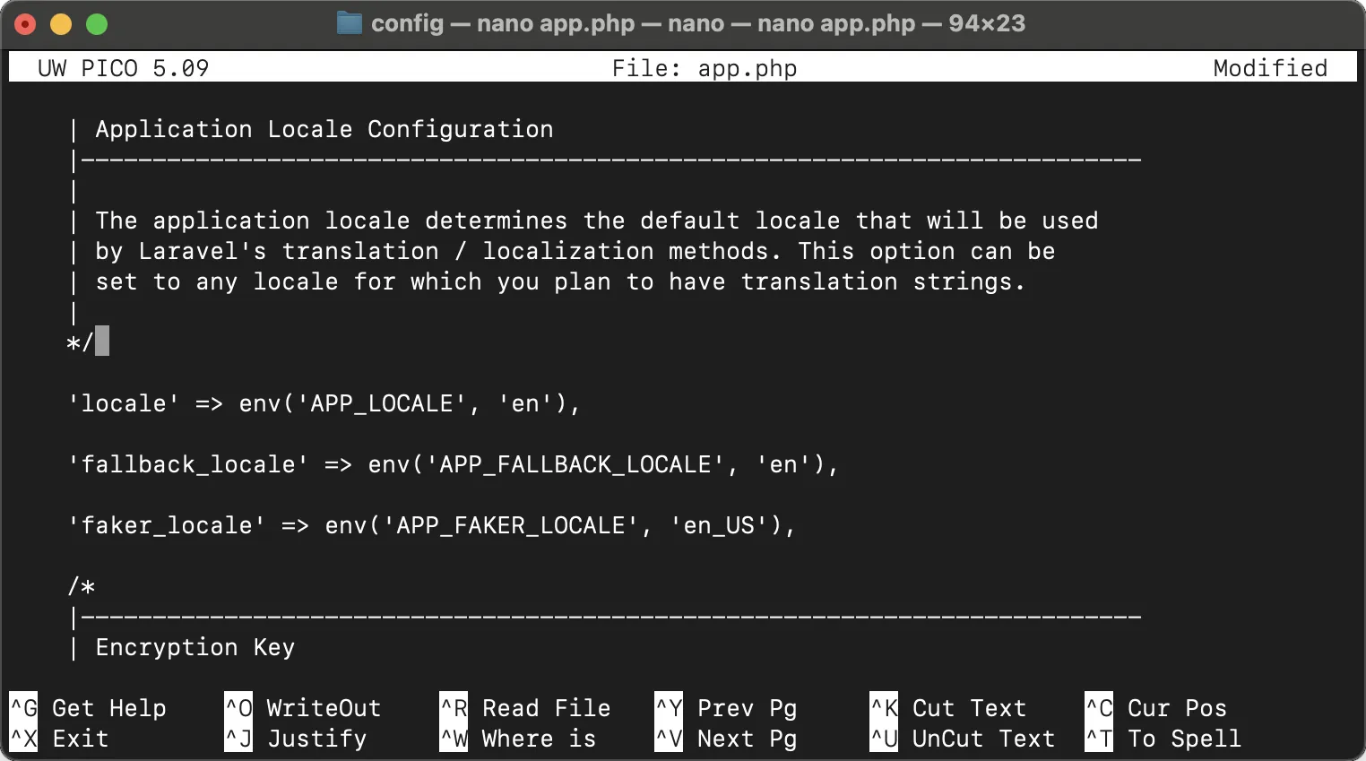 locale configuration