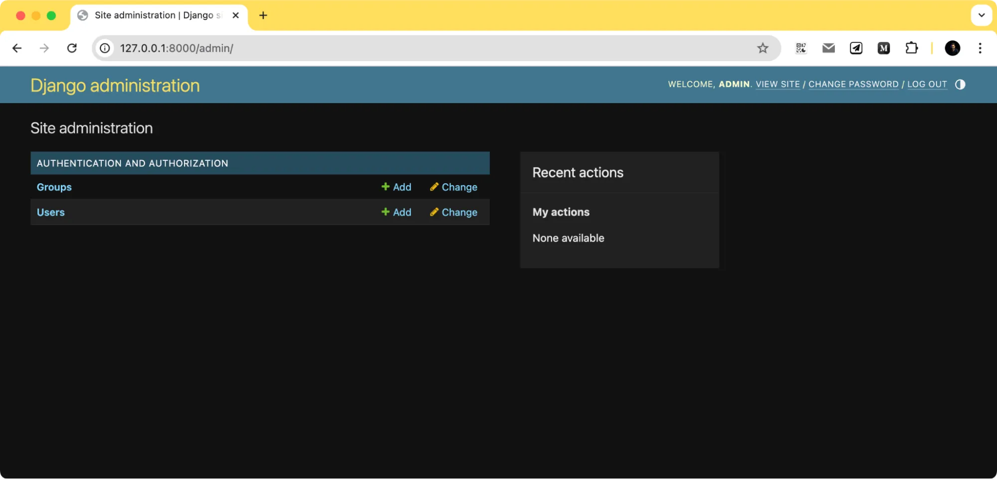 administering the demo app