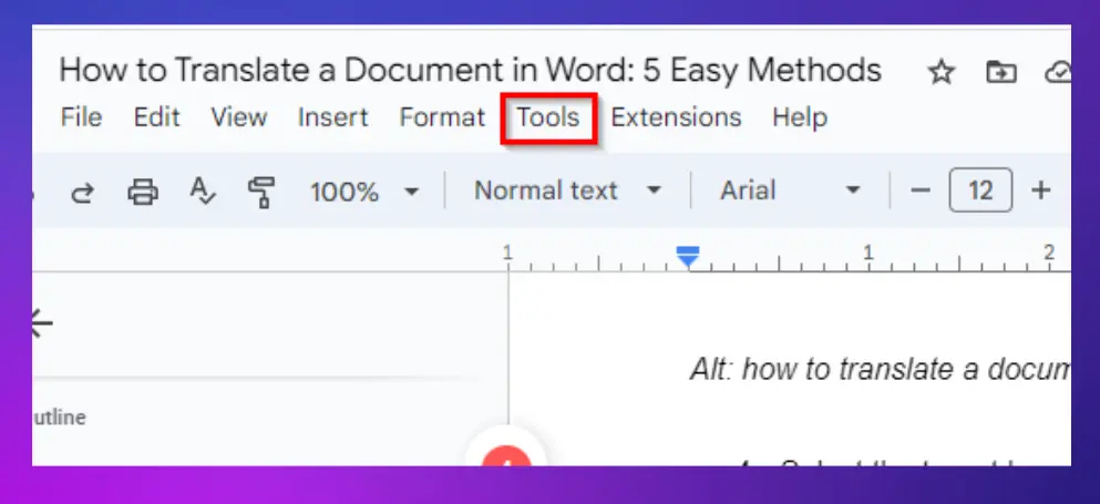 using google docs