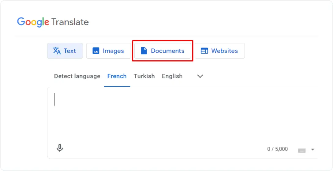 ميزة ترجمة المستندات في خدمة الترجمة من.webp