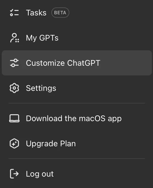 Customize ChatGPT